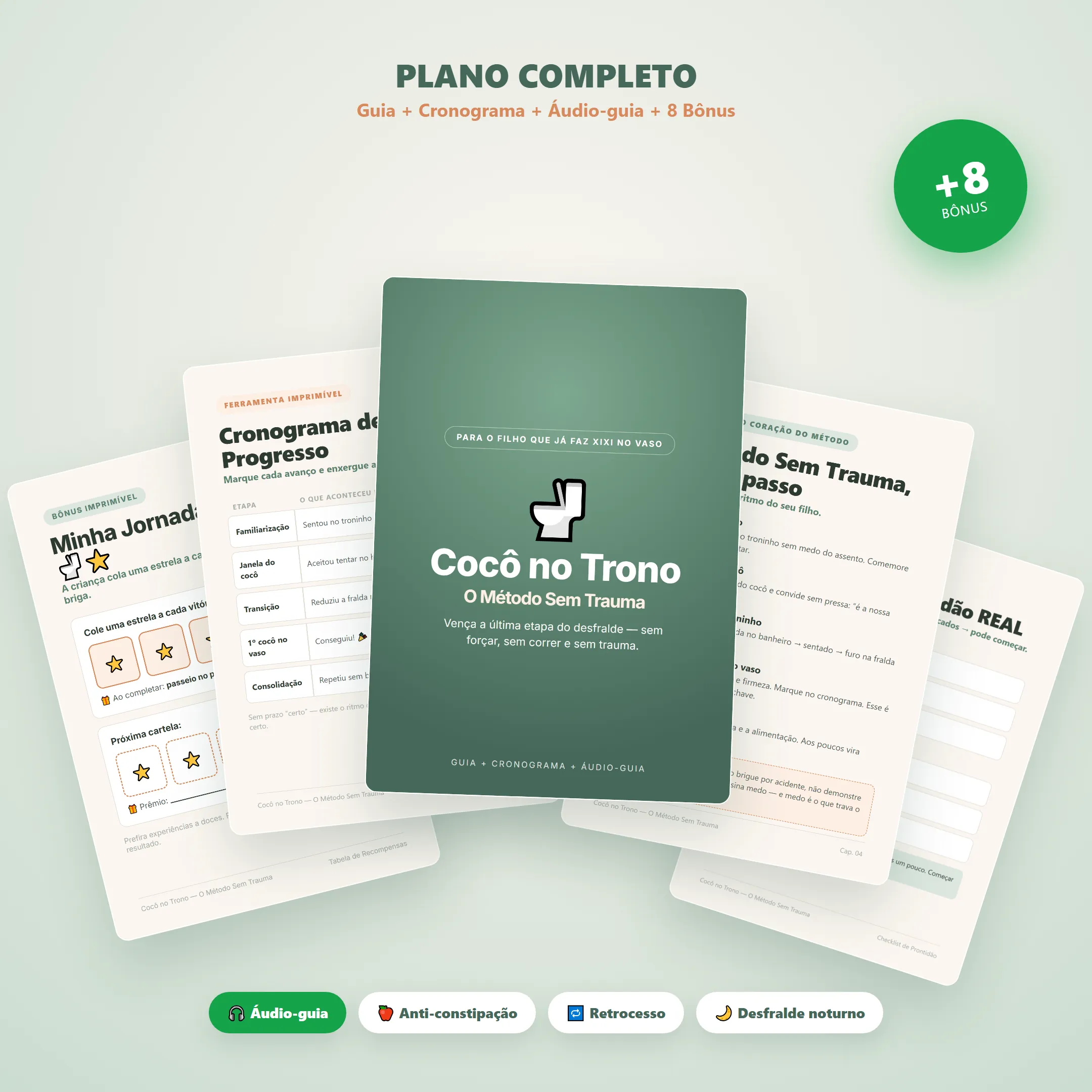 Plano Completo — tudo, áudio-guia e 8 bônus